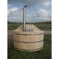 Hot Tub / Badezuber / Badetonne / Badefass aus Pinie 2,00m &Oslash; mit externen Ofen