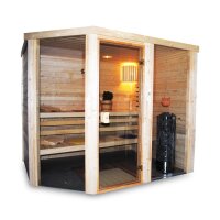 Vario Massivholz Sauna bis 4 m&sup2; als Ma&szlig;anfertigung 60cm Klar