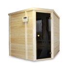 Vario Massivholz Sauna bis 4 m² als Maßanfertigung 60cm Bronze
