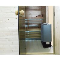 Premium Vario Massivholz Sauna M04 2,27 x 2,27m