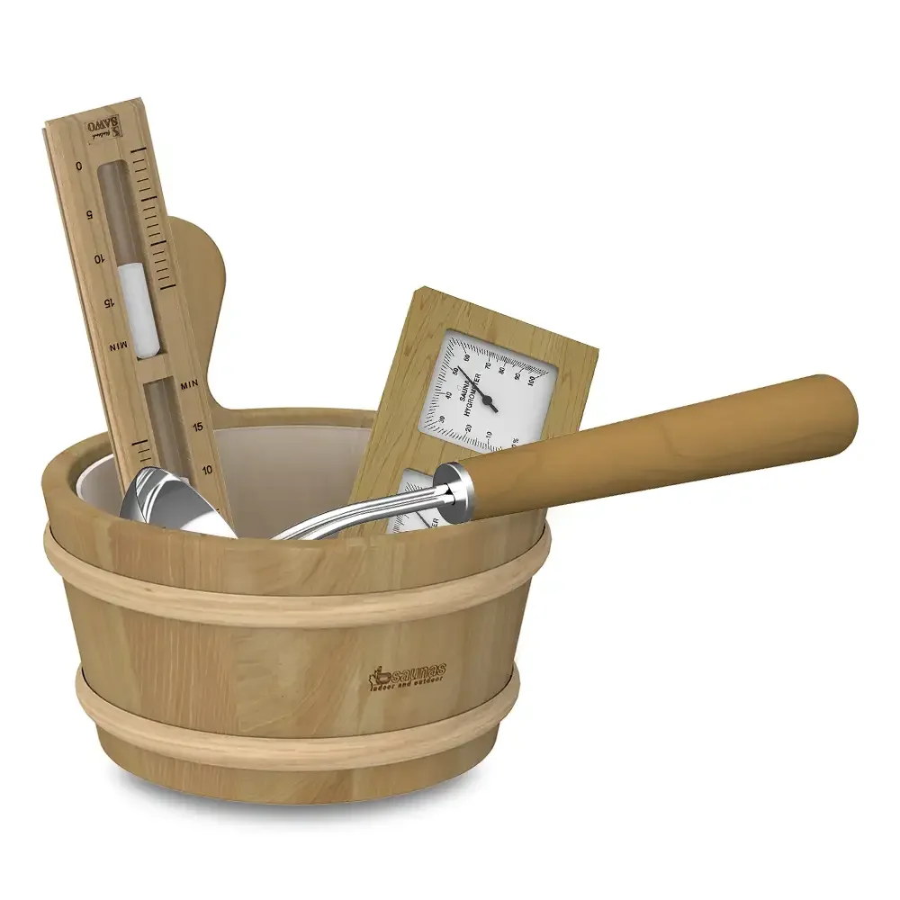 Saunazubehör Set 5 Teilig aus Zedernholz