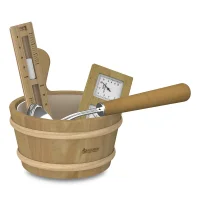 Saunazubehör Set 5 Teilig aus Zedernholz