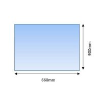 Funkenschutz aus Glas (900 mm x 660 mm)