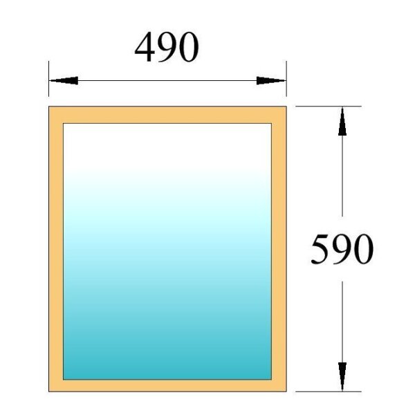 Saunafenster 500x600mm