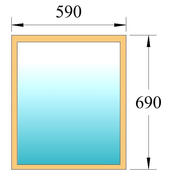 Saunafenster 600x700mm