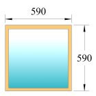 Saunafenster 600x600mm Klar Espe