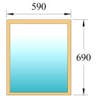 Saunafenster 600x700mm Grau Erle