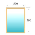 Saunafenster 600x800mm Bronze Pinie