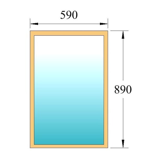 Saunafenster 600x900mm Klar Pinie