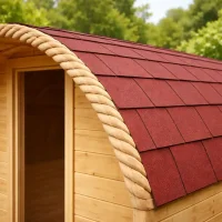 Dachschindeln Rechteck dunkelrot