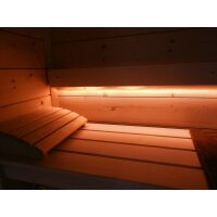 Banklatte mit eingefr&auml;&szlig;ter Nut f&uuml;r LED-Lichtleiste in verschiedenen Holzarten