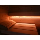Banklatte mit eingefräßter Nut für LED-Lichtleiste in verschiedenen Holzarten