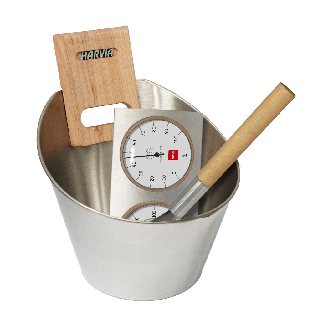 Saunazubehör Set 3 Teilig Edelstahl