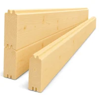 Sauna Blockbohlen nordische Fichte 70 x 145 mm 2,40 Meter