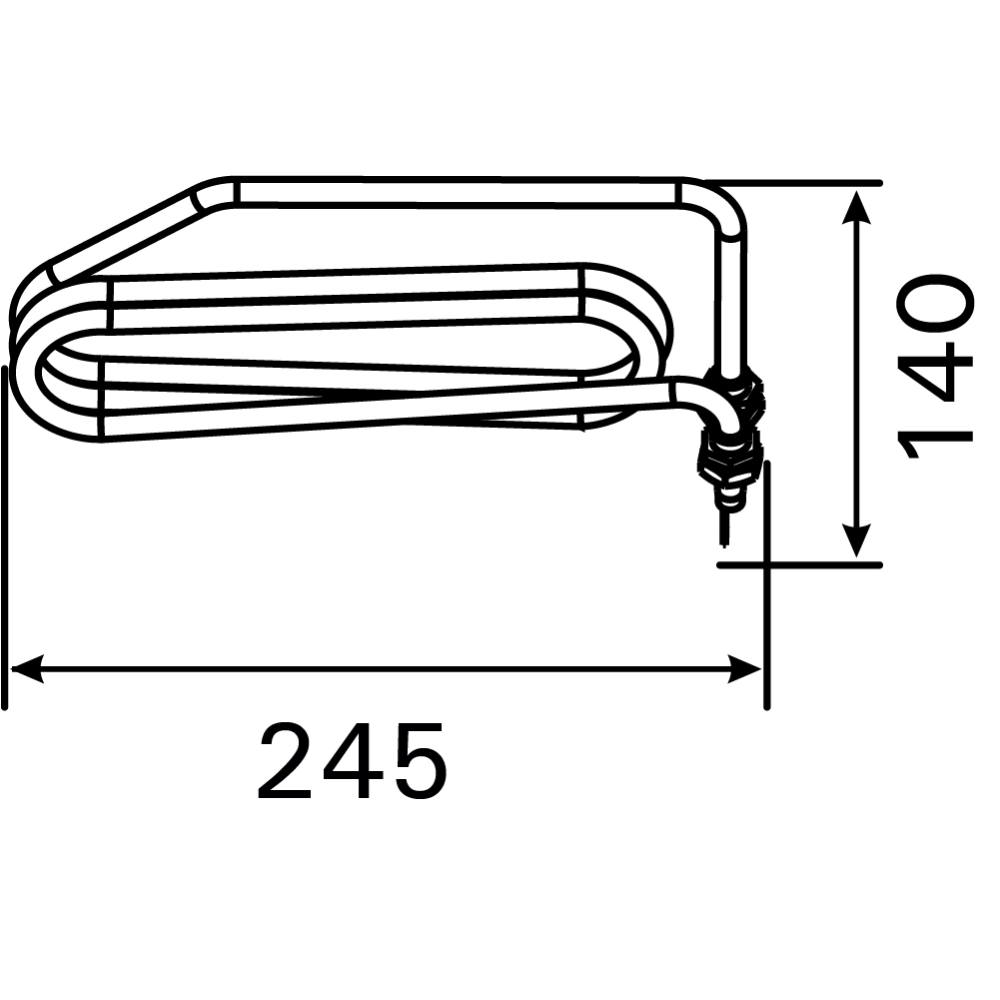Ersatz-Heizstab für Topclass Combi, Virta Combi steam / Virta Pro Combi HL135SA steel / Virta Pro Combi HL160SA steel / Virta Pro Combi HL220SA steel 