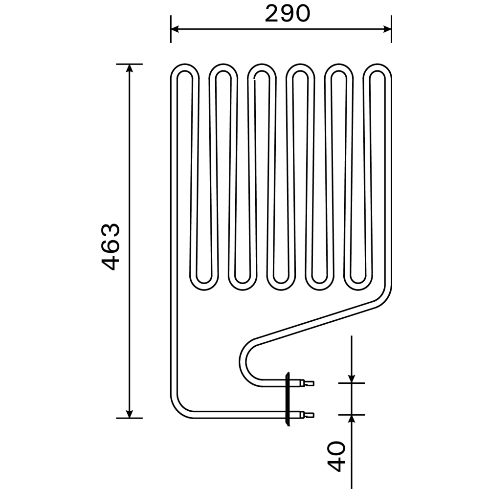 Ersatz-Heizstab für Legend PO165 / Elegance F16,5 / Elegance F18 (ZSP-255)