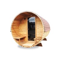 Fass-Sauna "Premium Family-XL" mit Vorraum und...