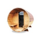Fass-Sauna Premium Family-XL mit Vorraum und Terrasse