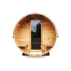Fass-Sauna Premium-XL mit Vorraum und Terrasse