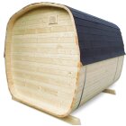Fass-Sauna "Exklusiv-XL" mit Vorraum und Terrasse