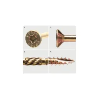 Schrauben 5 x 90 mm f&uuml;r 45 mm Blockbohle zur Dachverschraubung (je 100 St&uuml;ck)