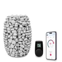 Saunaofen HUUM HIVE 15,0 kW inkl. Steuerung HUUM UKU App 4G mit runden Saunasteinen