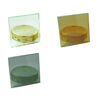 Glasfront mit integr. T&uuml;r (Typ 01) | 1500 x 2000 mm | 8 mm ESG Bronze | Eco-T&uuml;rgriff | Scharniere: Glanzverchromt