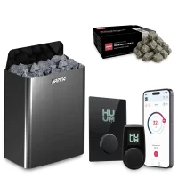 Saunaofen Harvia The Wall Black inkl. Steuerung HUUM UKU