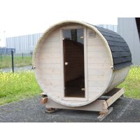 Fasssauna Mega-M nur Sauna in Grau - Ausstellungsst&uuml;ck