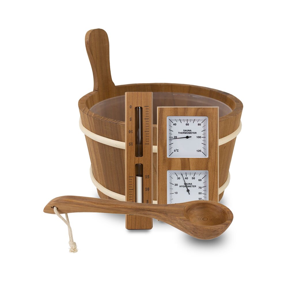 Saunazubehör Set 4 Teilig aus Thermo Espe