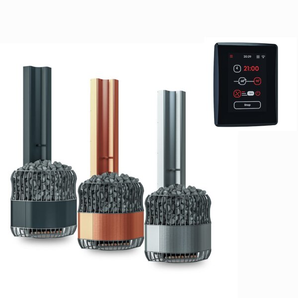 Saunaofen Saunum Professional Corner inkl. Steuerung "Leil Plus" und Saunasteinen