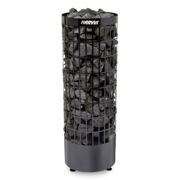 Saunaofen Harvia Cilindro E Black Steel - für externe Steuerung