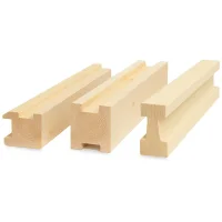 Eckpfosten zum Bau einer 45 mm Massivholzsauna | Fichte | 2,00 Meter | 90&deg; | Doppelseitige Nut (45 mm)