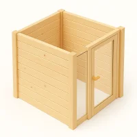 Eckpfosten zum Bau einer 45 mm Massivholzsauna | Fichte | 2,00 Meter | 90&deg; | Doppelseitige Nut (45 mm)