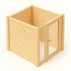 Eckpfosten zum Bau einer 45 mm Massivholzsauna | Fichte | 2,00 Meter | 90° | Doppelseitige Nut (45 mm)