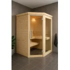 Eckpfosten zum Bau einer 70 mm Massivholzsauna | Fichte | 2,00 Meter | 180° | Doppelseitige Nut (70 mm)