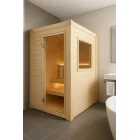 Eckpfosten zum Bau einer 70 mm Massivholzsauna | Fichte | 2,00 Meter | 180° | Doppelseitige Nut (70 mm)