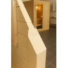 Eckpfosten zum Bau einer 45 mm Massivholzsauna | Espe | 2,00 Meter | 60° | Doppelseitige Nut (45 mm)