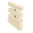 Eckpfosten zum Bau einer 45 mm Massivholzsauna | Espe | 2,00 Meter | 60° | Doppelseitige Nut (45 mm)