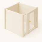 Eckpfosten zum Bau einer 45 mm Massivholzsauna | Espe | 2,00 Meter | 60° | Doppelseitige Nut (45 mm)