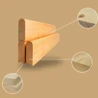 Fassdauben zum Bau einer 45 mm Fasssauna aus Fichte