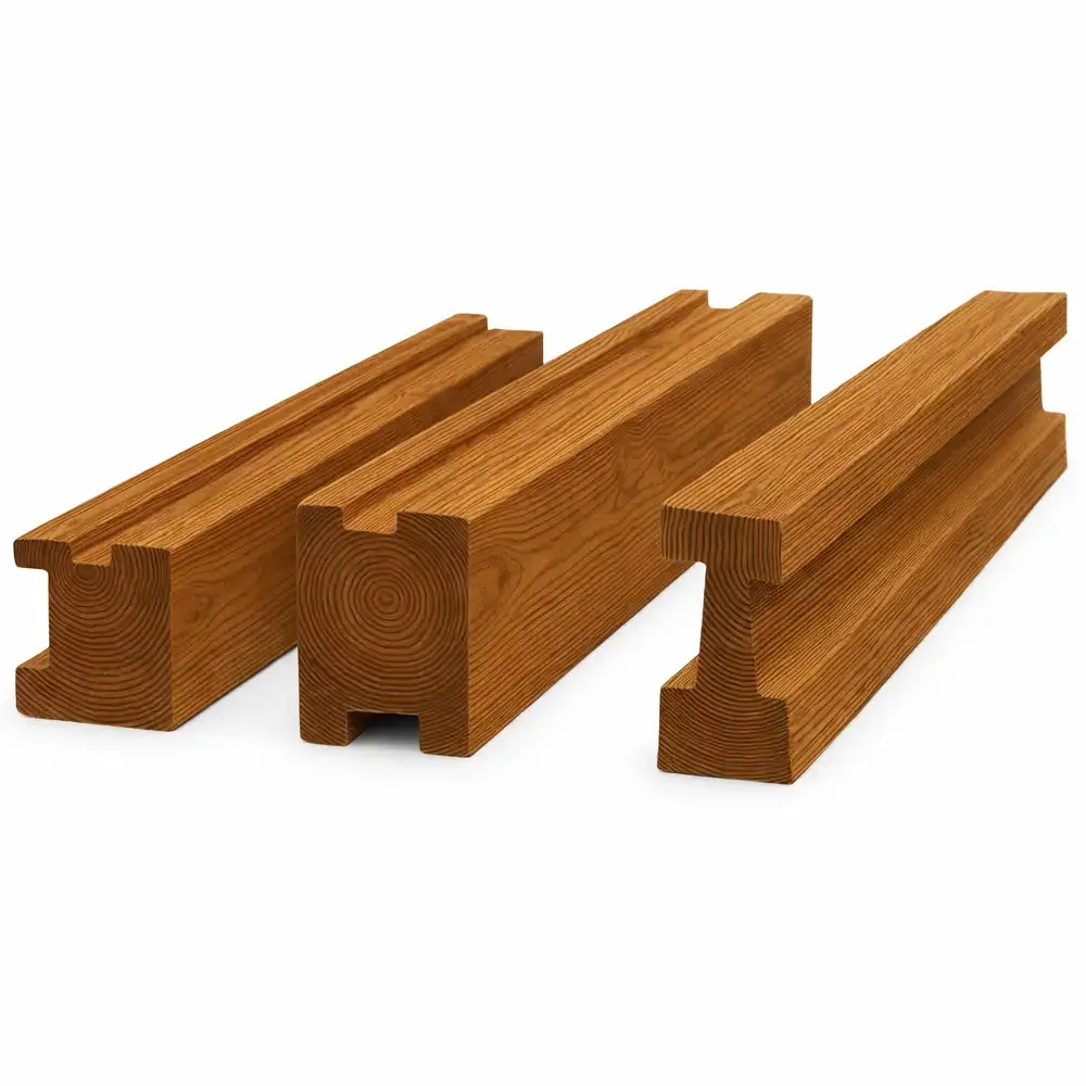 Eckpfosten zum Bau einer 45 mm Massivholzsauna aus Thermo-Kiefer