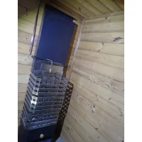 Saunakabine "Luva R" mit Eckeinstieg und Aufgussautomatik (Ausstellungsst&uuml;ck)