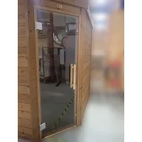 Saunakabine "Luva R" mit Eckeinstieg und Aufgussautomatik (Ausstellungsst&uuml;ck)