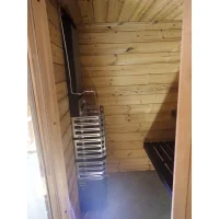 Saunakabine "Luva R" mit Eckeinstieg und Aufgussautomatik (Ausstellungsst&uuml;ck)