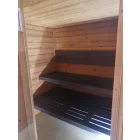 Saunakabine "Luva R" mit Eckeinstieg und Aufgussautomatik (Ausstellungsstück)