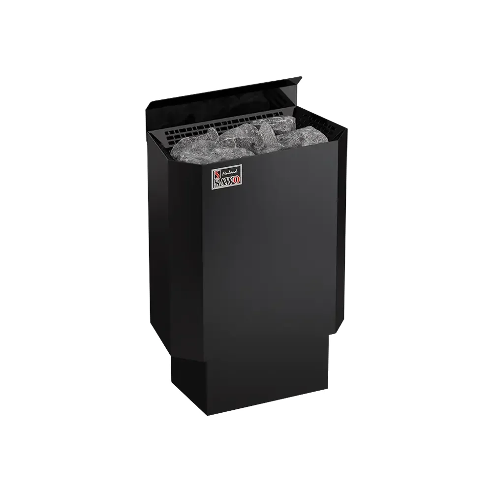 Saunaofen SAWO Nordex Mini Black | kompakter Wandofen für externe Steuerung, platzsparend, 2,3–3,6 kW, für sehr kleine Saunen