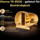 Fasssauna Eterna 70 mm Ø200 Electric