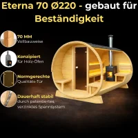 Fasssauna Eterna 70 mm &Oslash;220 Wood
