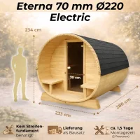 Fasssauna Eterna 70 mm &Oslash;220 Electric